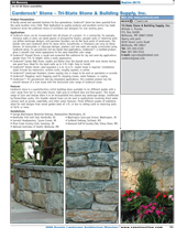 Tri-State Carderock Listing 2006 Sweeps Landscape Architecture Directory